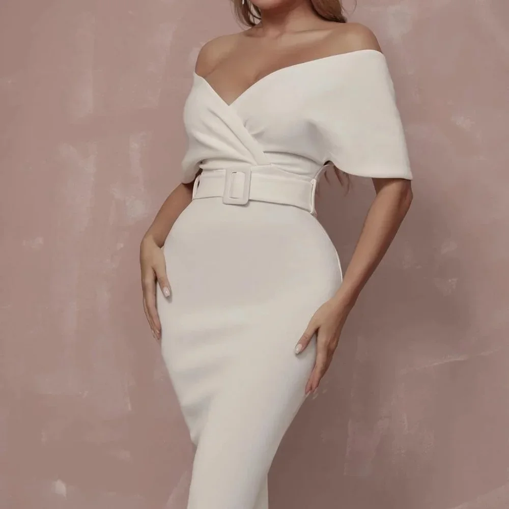 White Chic Womens bodycon Dress - Picture 4 of 5